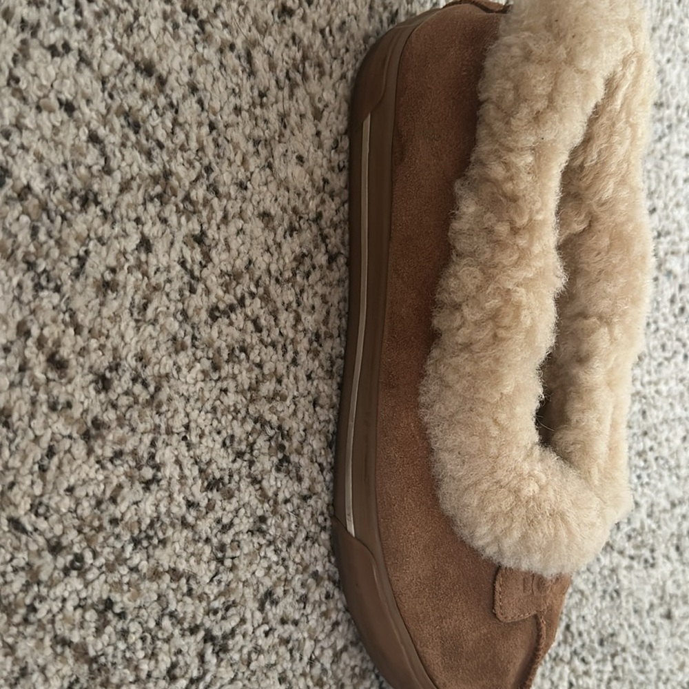 UGG Platform Suede Flat Slippers Carmel Brown Size 6 - Picture 9 of 9